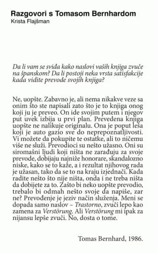 razgovori s tomasom bernhardom tomas bernhard krista flajšman