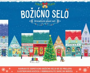 božićno selo kreativni plavi set grupa autora